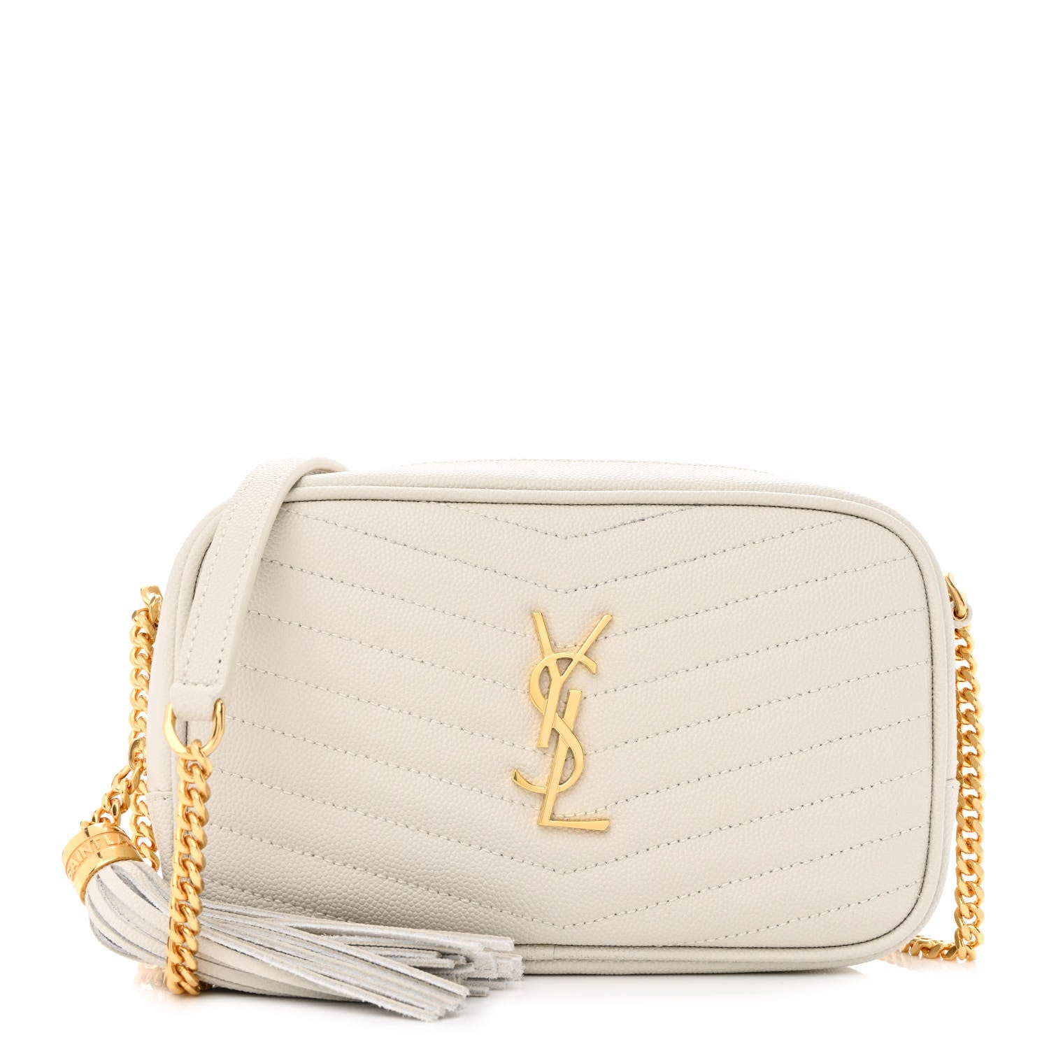 Saint Laurent Grain De Poudre Matelasse Monogram Mini Lou Camera Bag Crema Soft 1 of 11