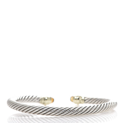 David Yurman Sterling Silver 14K Yellow Gold Citrine 5mm Cable Classics Petite Color Bracelet 2 of 4