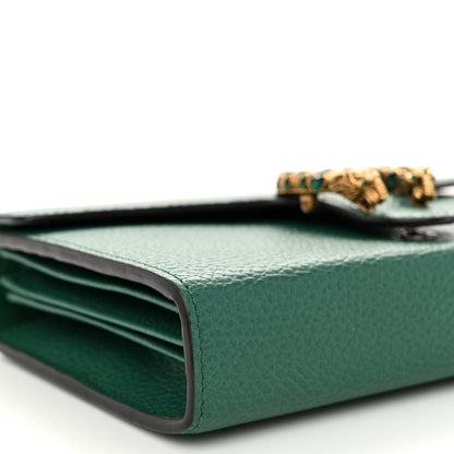 Gucci Calfskin Mini Dionysus Chain Wallet Emerald 8 of 9
