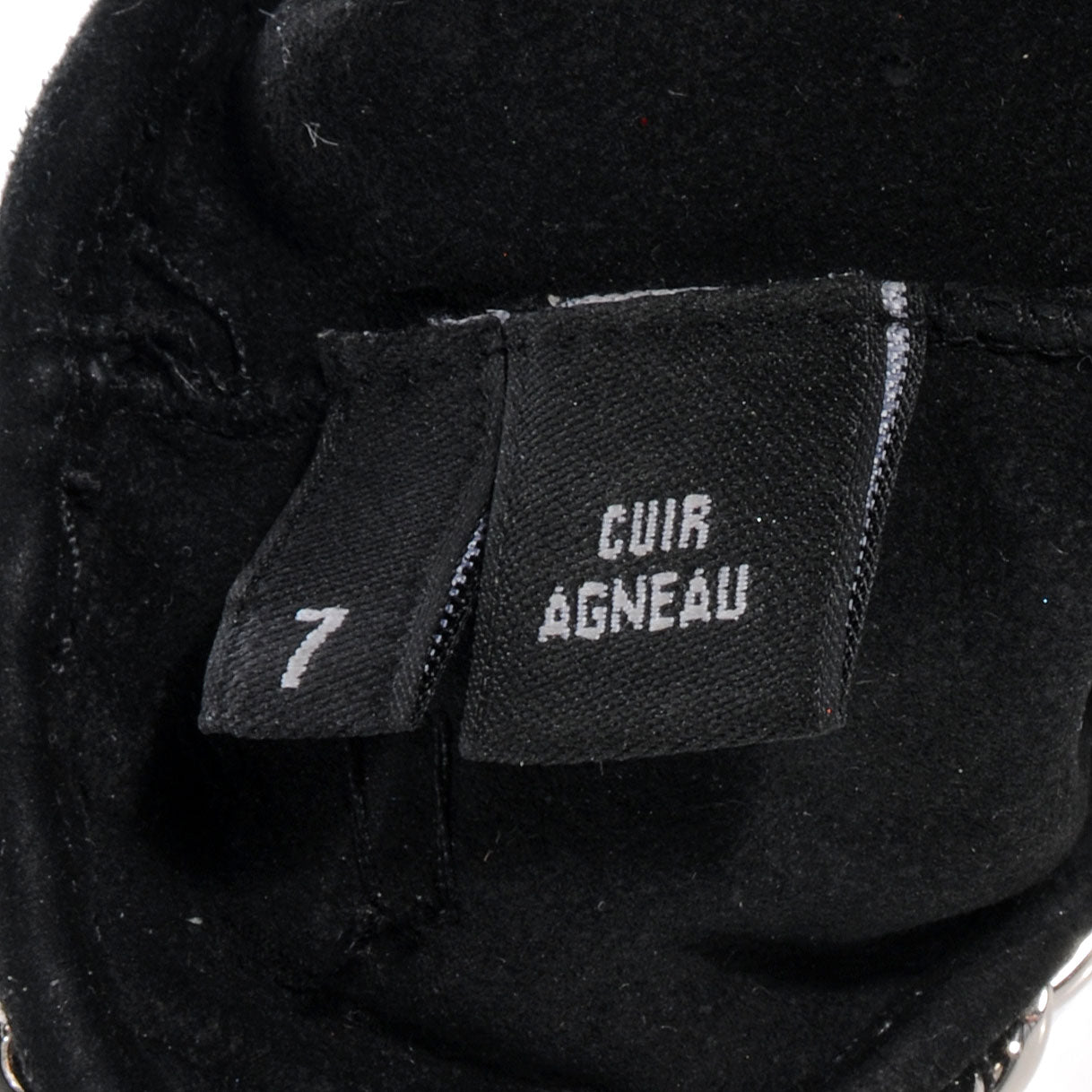 Lambskin Fingerless Chain CC Gloves Black 7