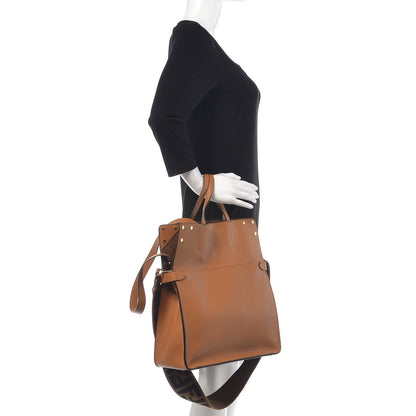 Fendi Vitello Grace Suede Flip Tote Nocciola Marrone 2 of 15