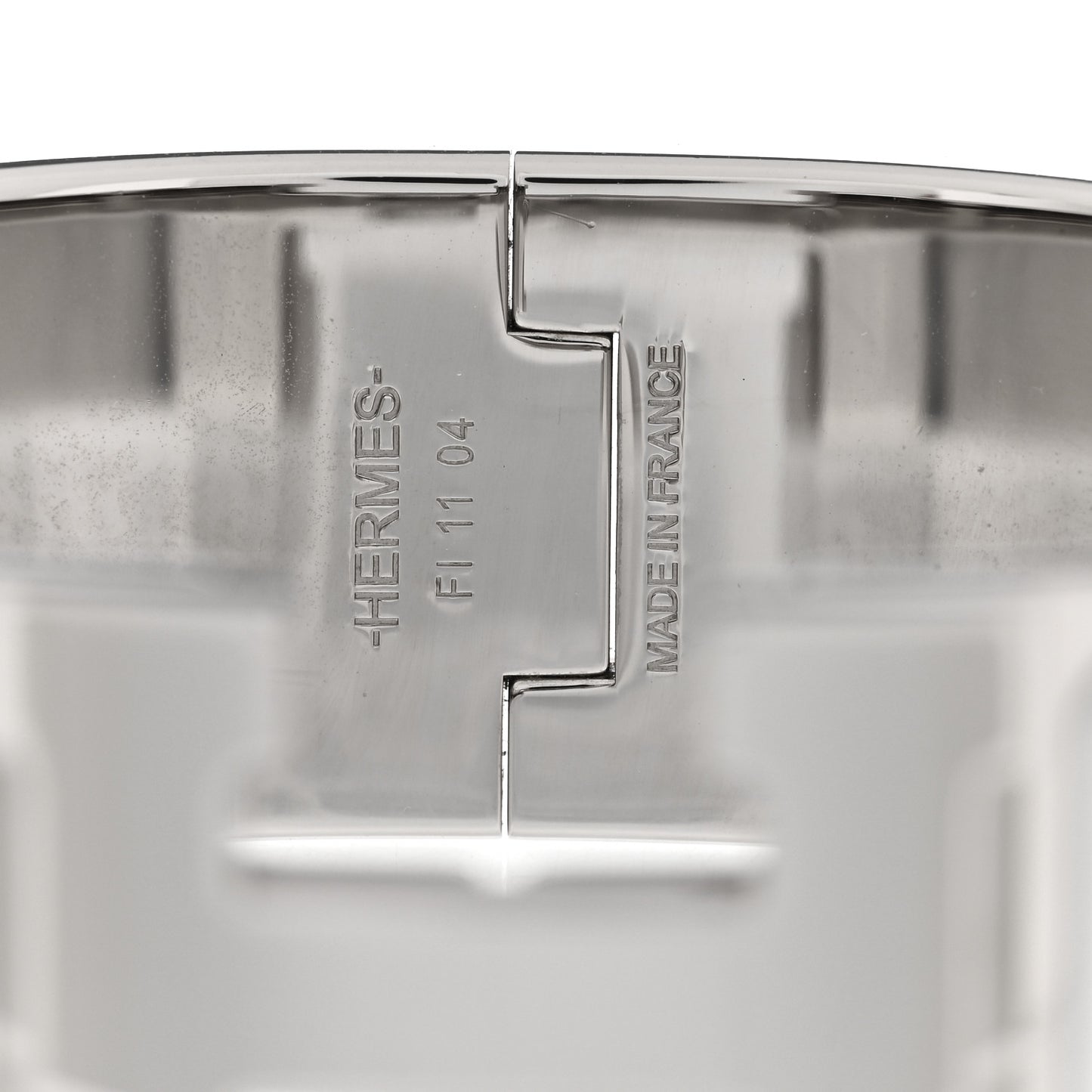 Enamel Wide Clic Clac H Bracelet PM White