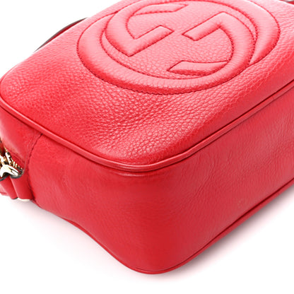 Gucci Pebbled Calfskin Small Soho Disco Bag Tabasco Red 10 of 11