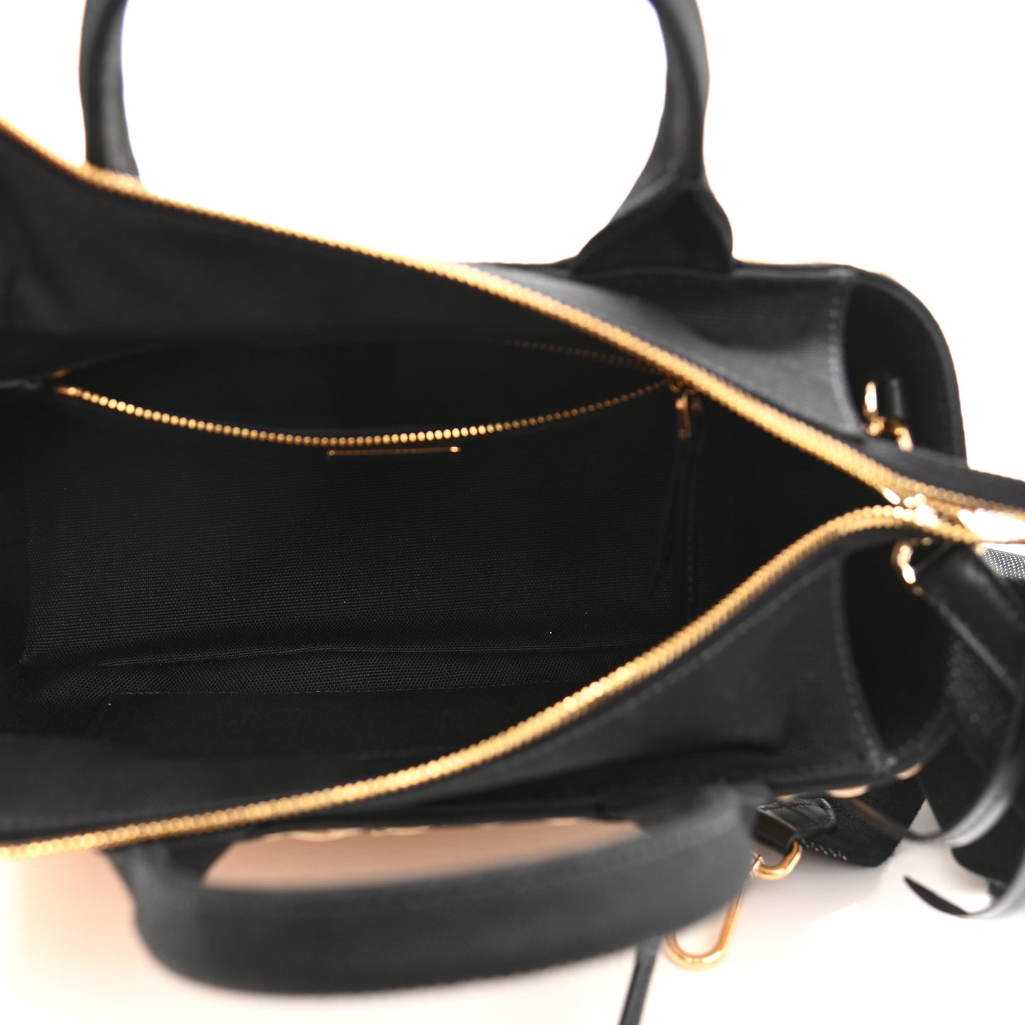 Wicker Canvas Tote Naturale Black