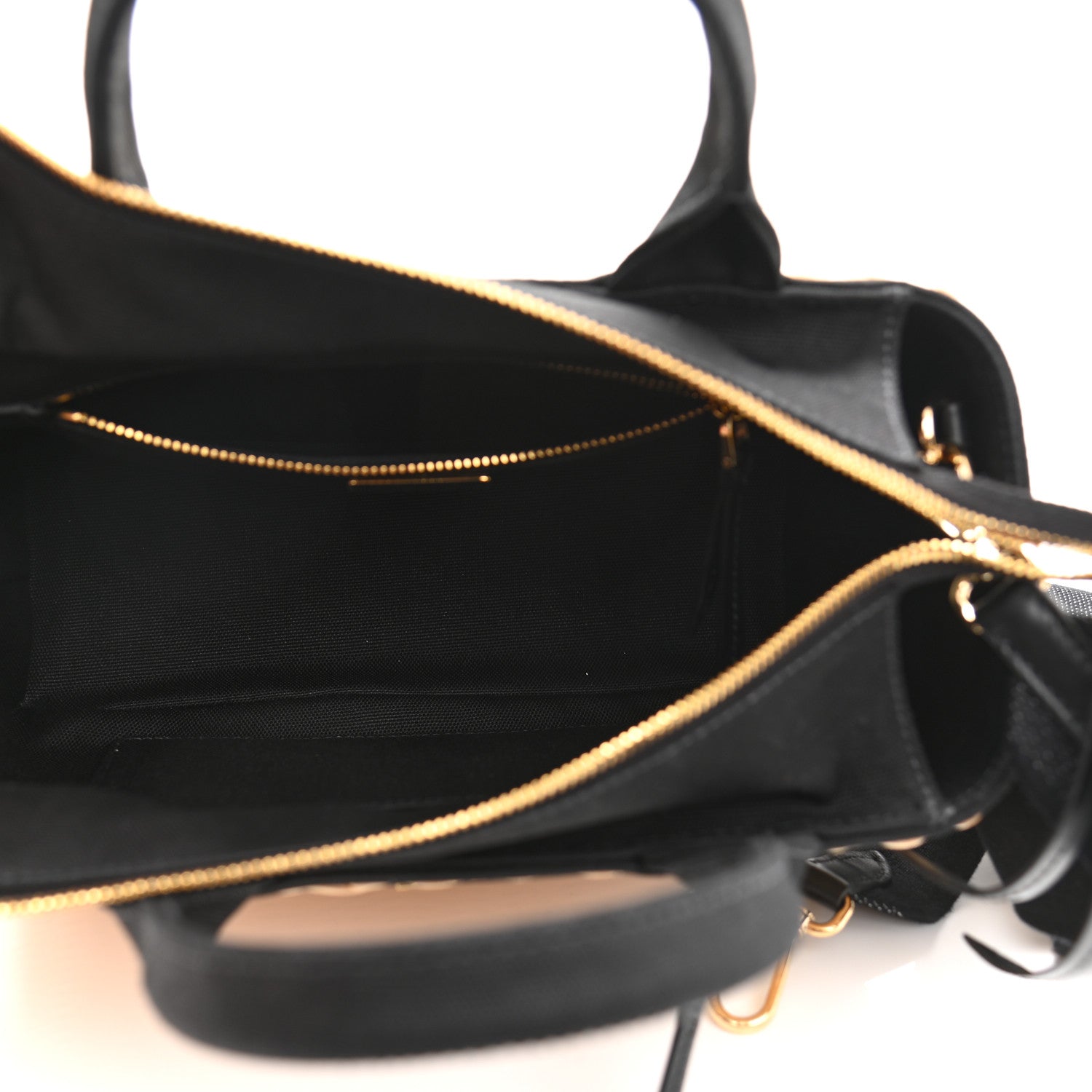 Prada Wicker Canvas Tote Naturale Black 4 of 9