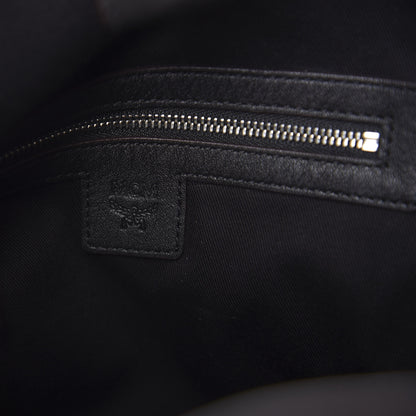 MCM Visetos Small Essential Drawstring Bucket Bag Black 7 of 8