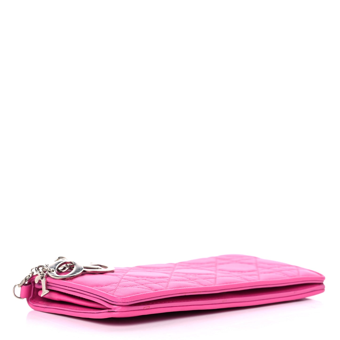 Lambskin Cannage Lady Dior Wallet Organizer Rose Sorbet