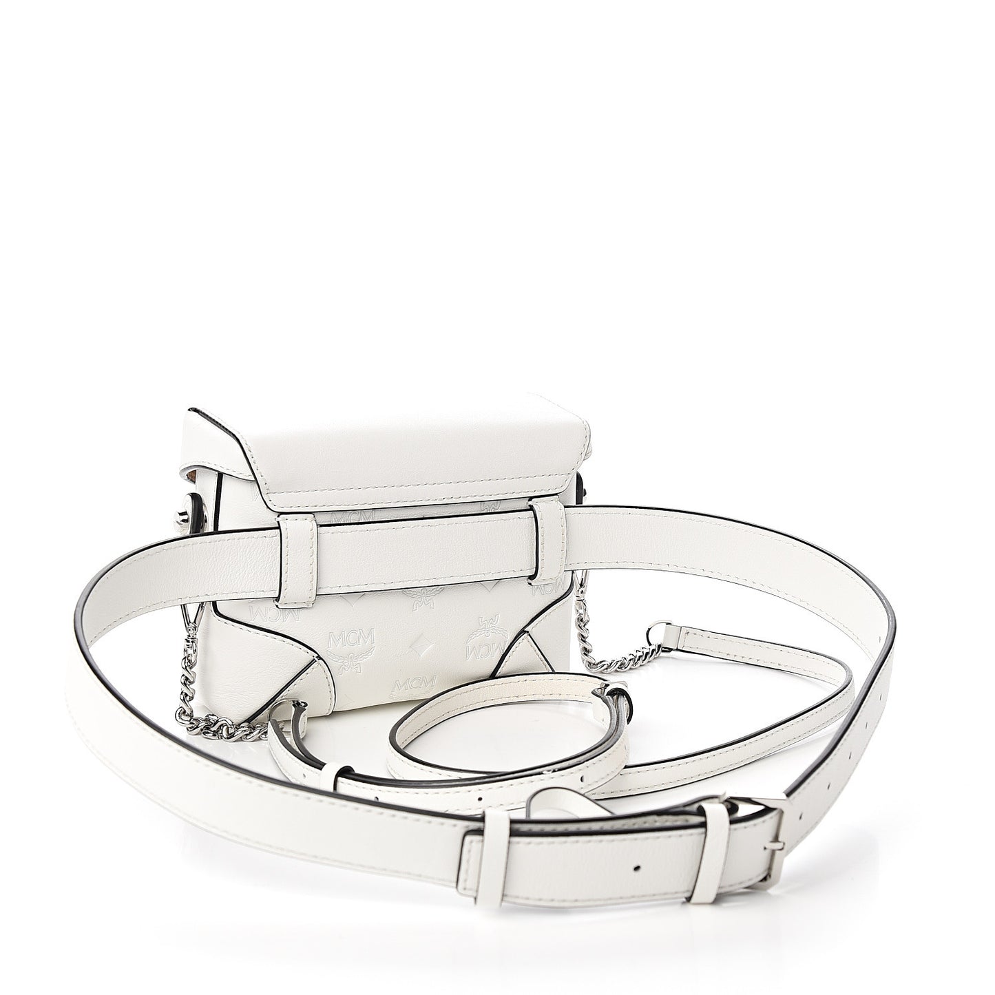Calfskin Ottomar Monogram Soft Berlin Belt Bag White