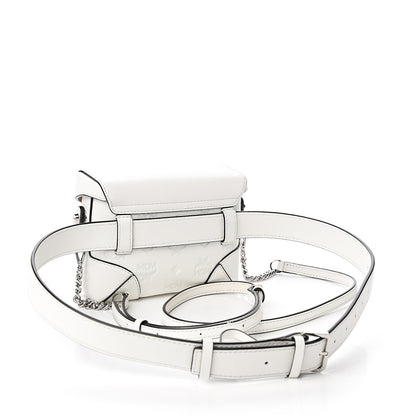 MCM Calfskin Ottomar Monogram Soft Berlin Belt Bag White 2 of 9