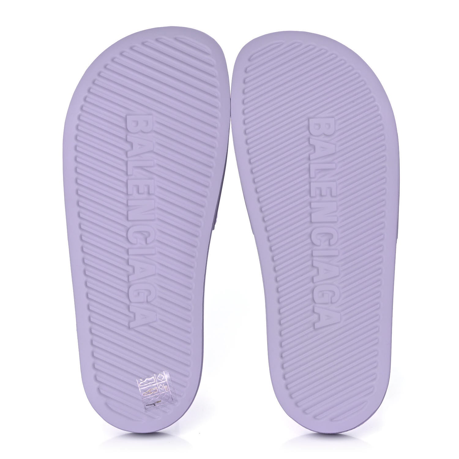 Balenciaga Rubber BB Womens Pool Slide Sandals 38 Lilac 6 of 9