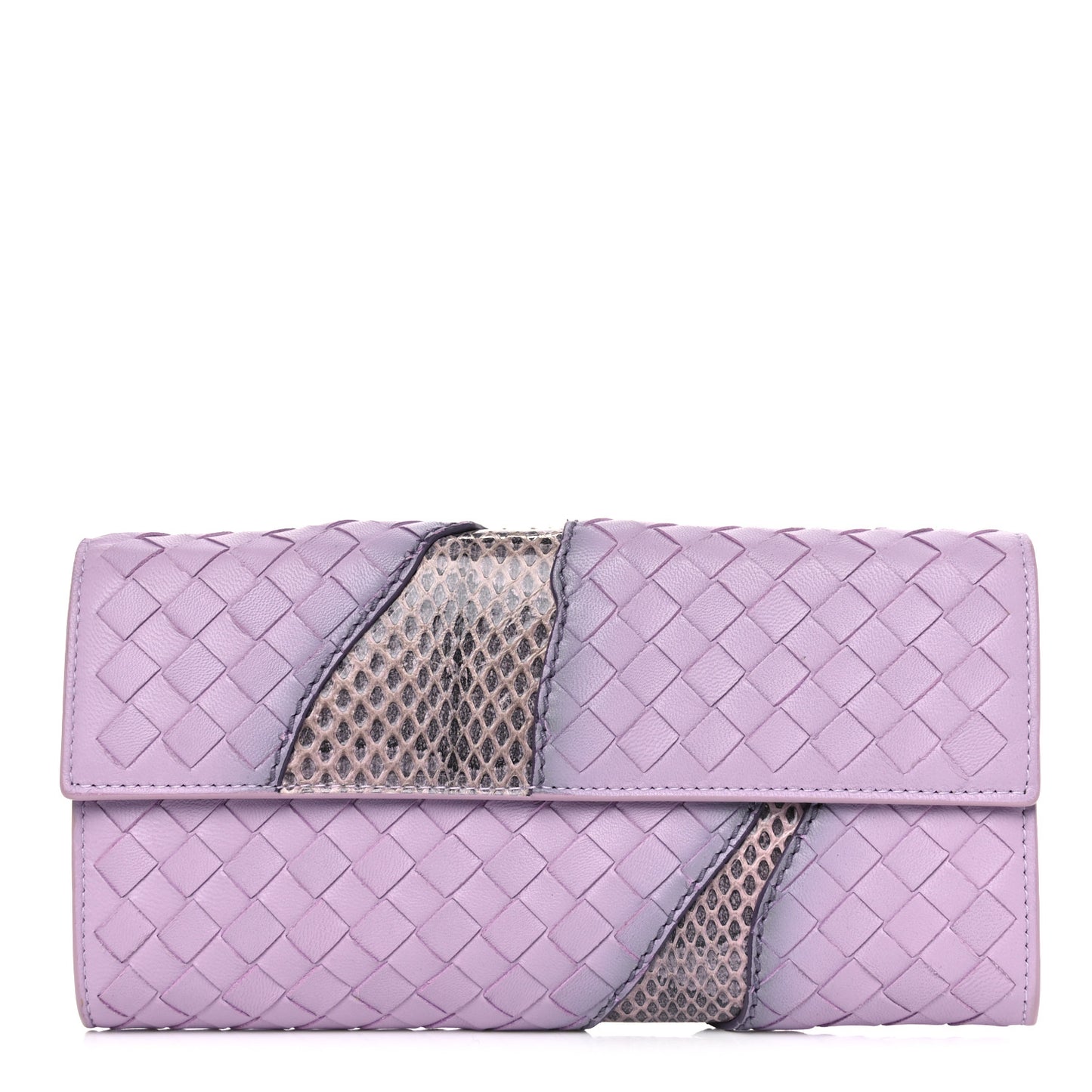 Nappa Ayers Intrecciato Continental Flap Wallet