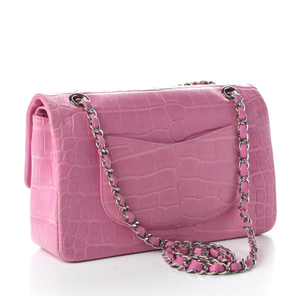 Chanel Matte Alligator Medium Double Flap Pink 3 of 10