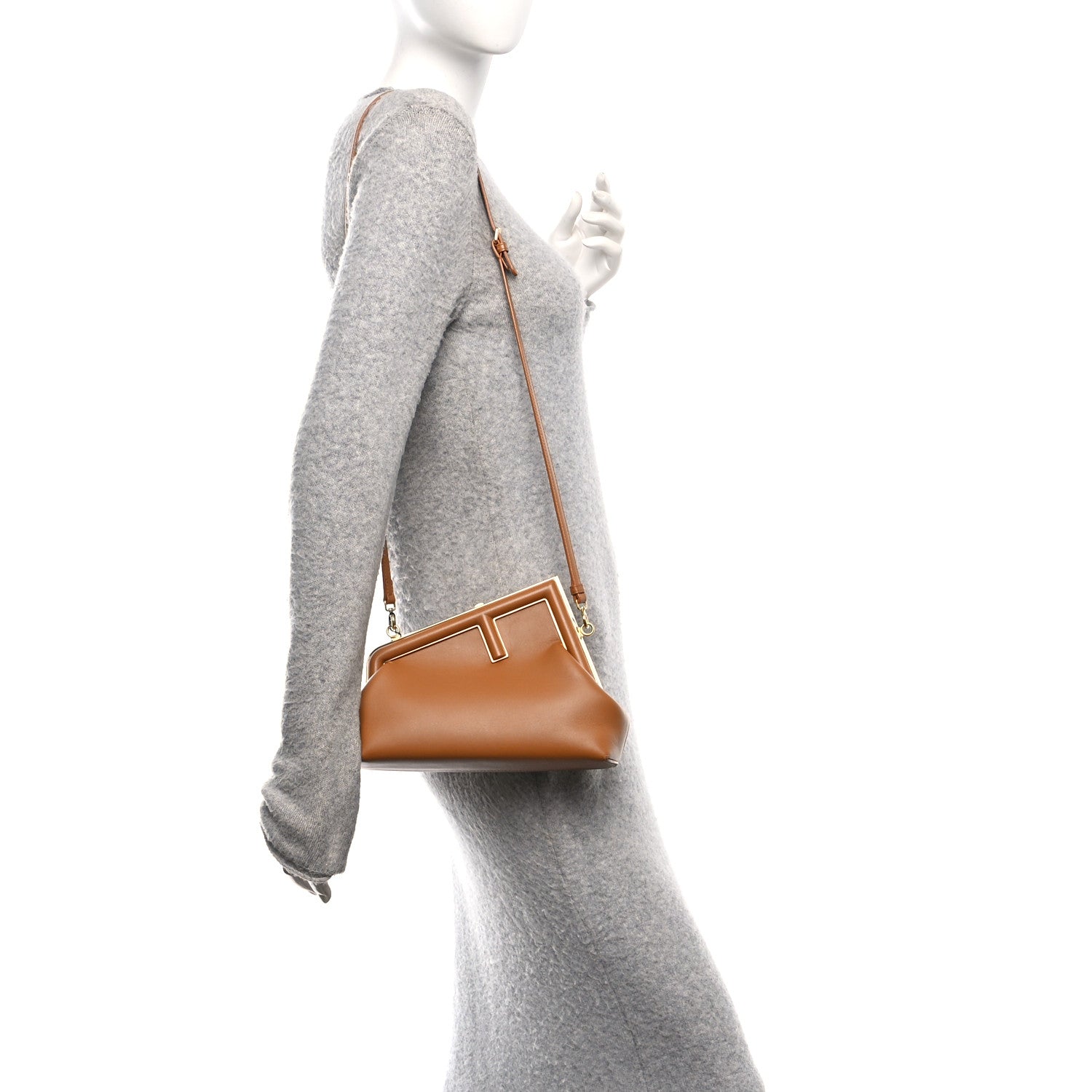 Fendi Shiny Nappa Small Fendi First Caramello 2 of 10