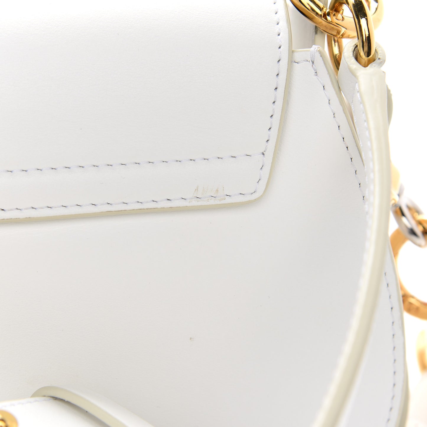 Calfskin Small Tess Bag Brilliant White