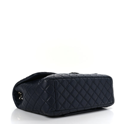 Chanel Calfskin Quilted Small XXL Travel Flap Bag Navy 4 of 9