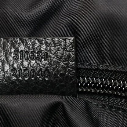 Gucci Nylon Monogram Double Buckle Flap Messenger Bag Black 7 of 10