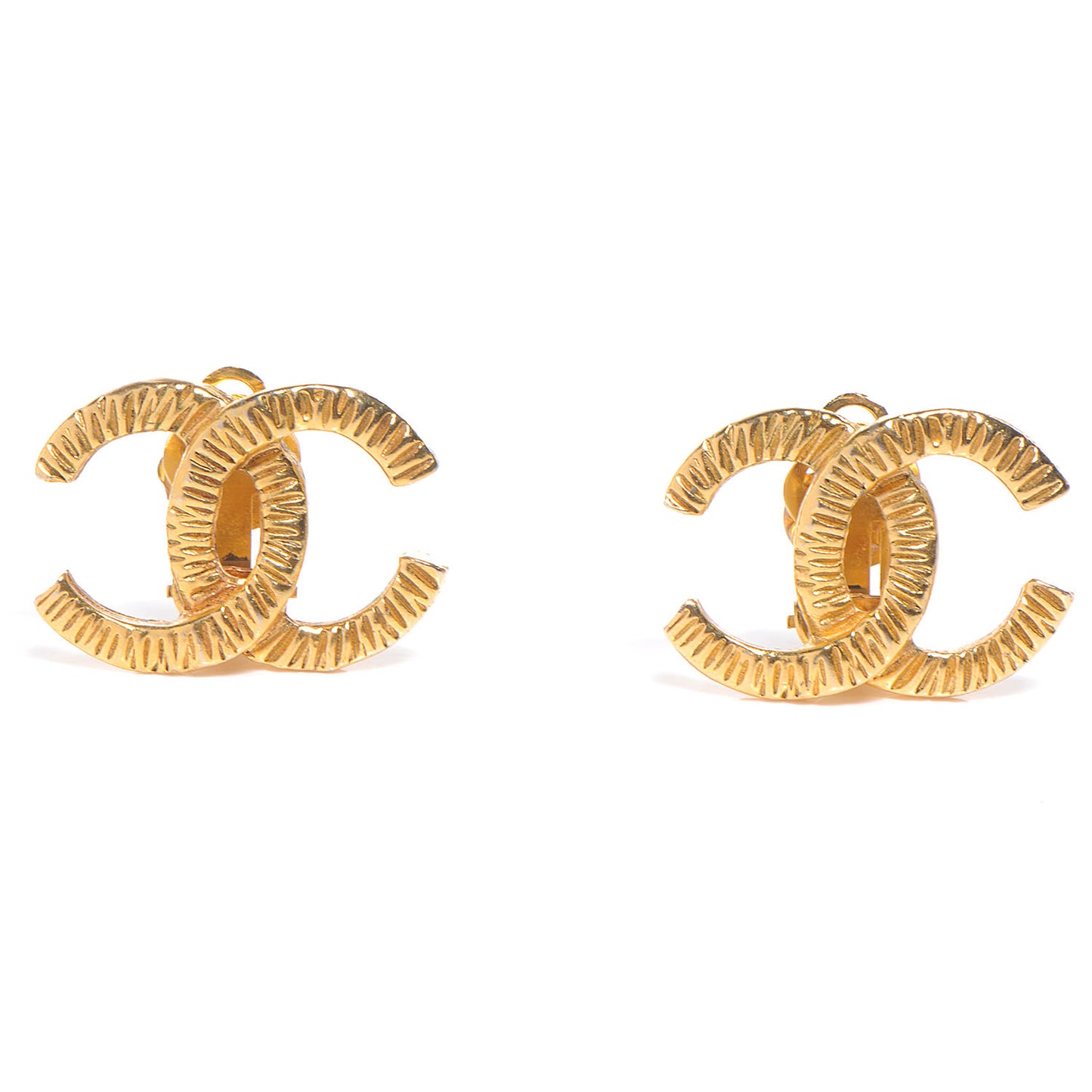 CC Clip On Earrings Gold
