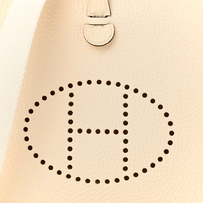 Hermes Taurillon Clemence Amazone Evelyne TPM Nata Craie 8 of 11