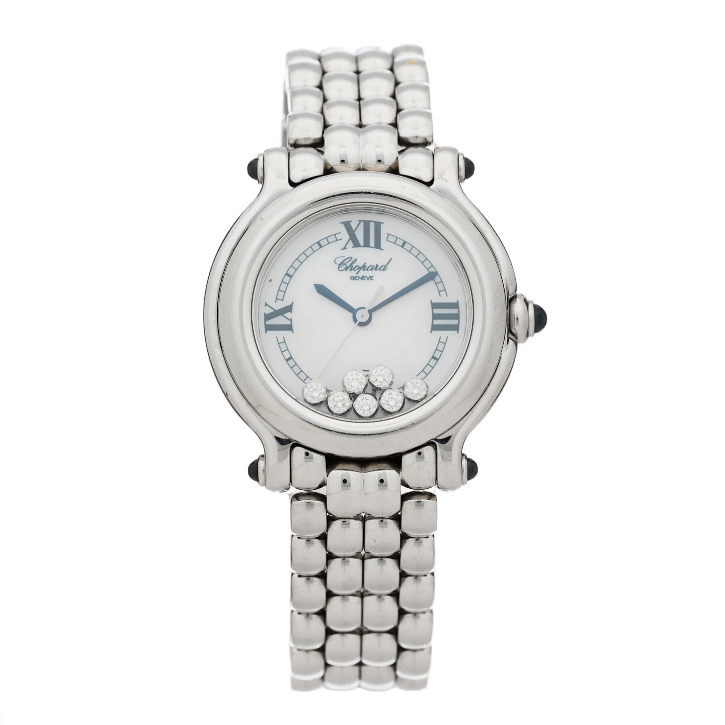 Stainless Steel 7 Diamond 32mm Happy Sport Quartz Watch