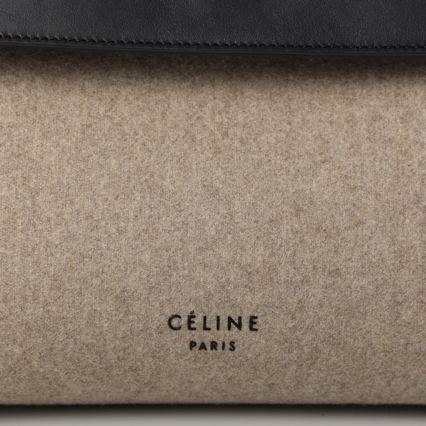 Felt Smooth Calfskin Mini Belt Bag Beige