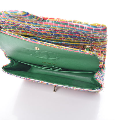 Chanel Tweed Quilted Medium Double Flap Multicolor 5 of 9