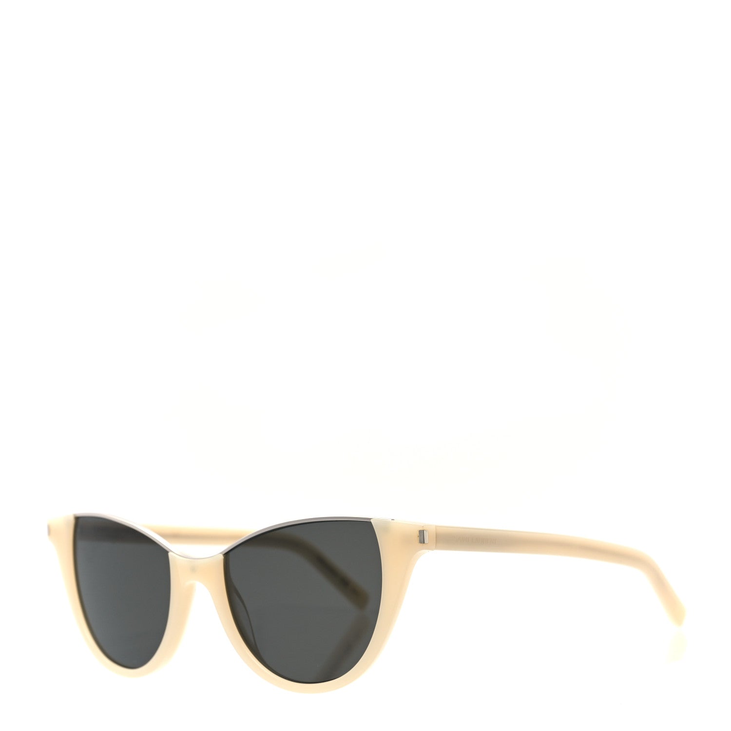 Saint Laurent Rimless Top Cat Eye Stella SL368 Sunglasses Beige Black 1 of 6