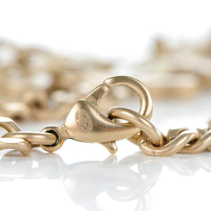 Chanel Enamel Heart CC Charm Necklace White Gold 3 of 3