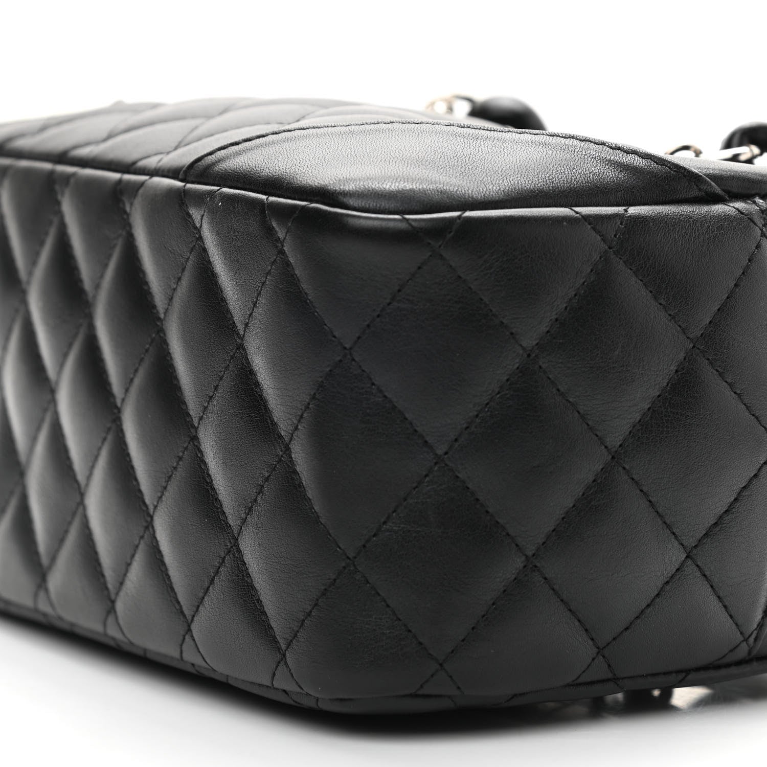 Chanel Calfskin Quilted Small Cambon Bowler Black White 8 of 8