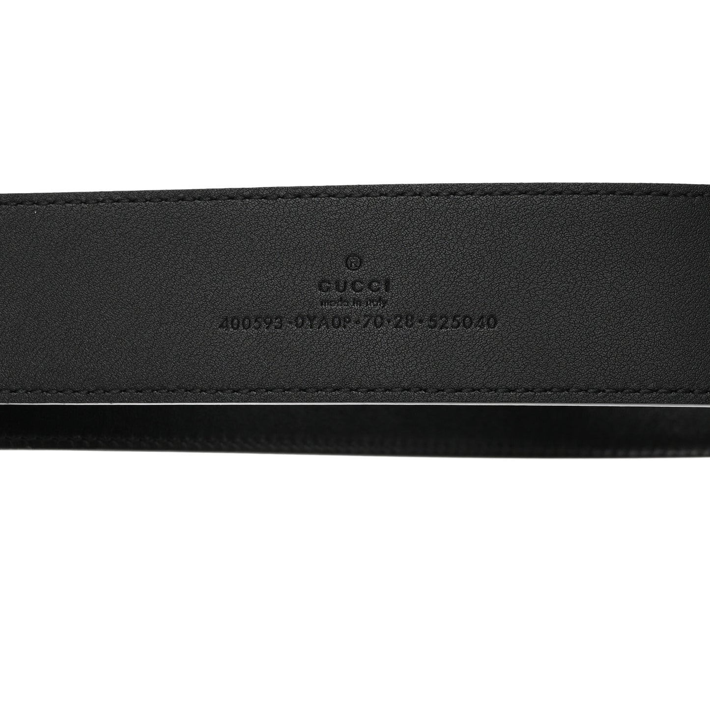 Plutone Calfskin Palladium Double G 40mm Belt 70 28 Black