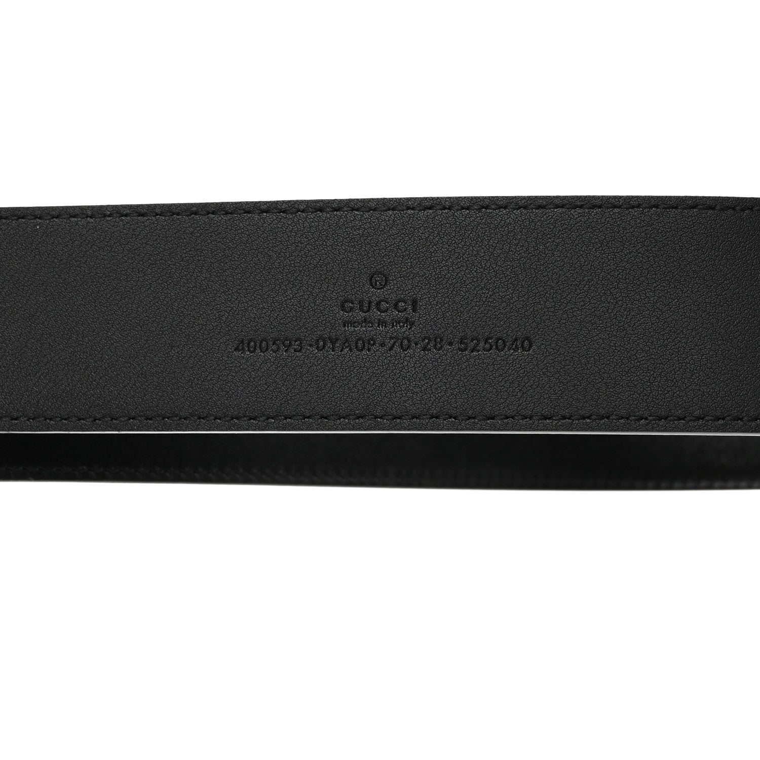 Gucci Plutone Calfskin Palladium Double G 40mm Belt 70 28 Black 3 of 6
