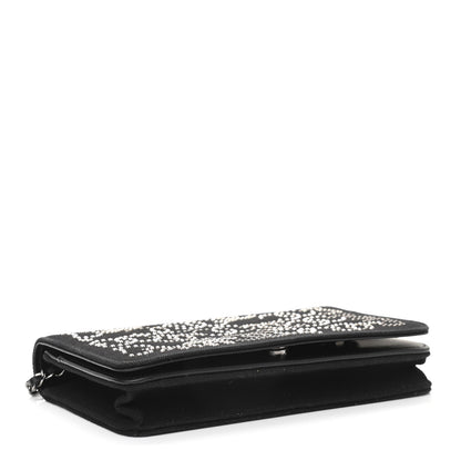 Chanel Canvas Studded CC Wallet On Chain WOC Black 4 of 11