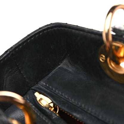 Christian Dior Lambskin Cannage Medium Lady Dior Black 11 of 12