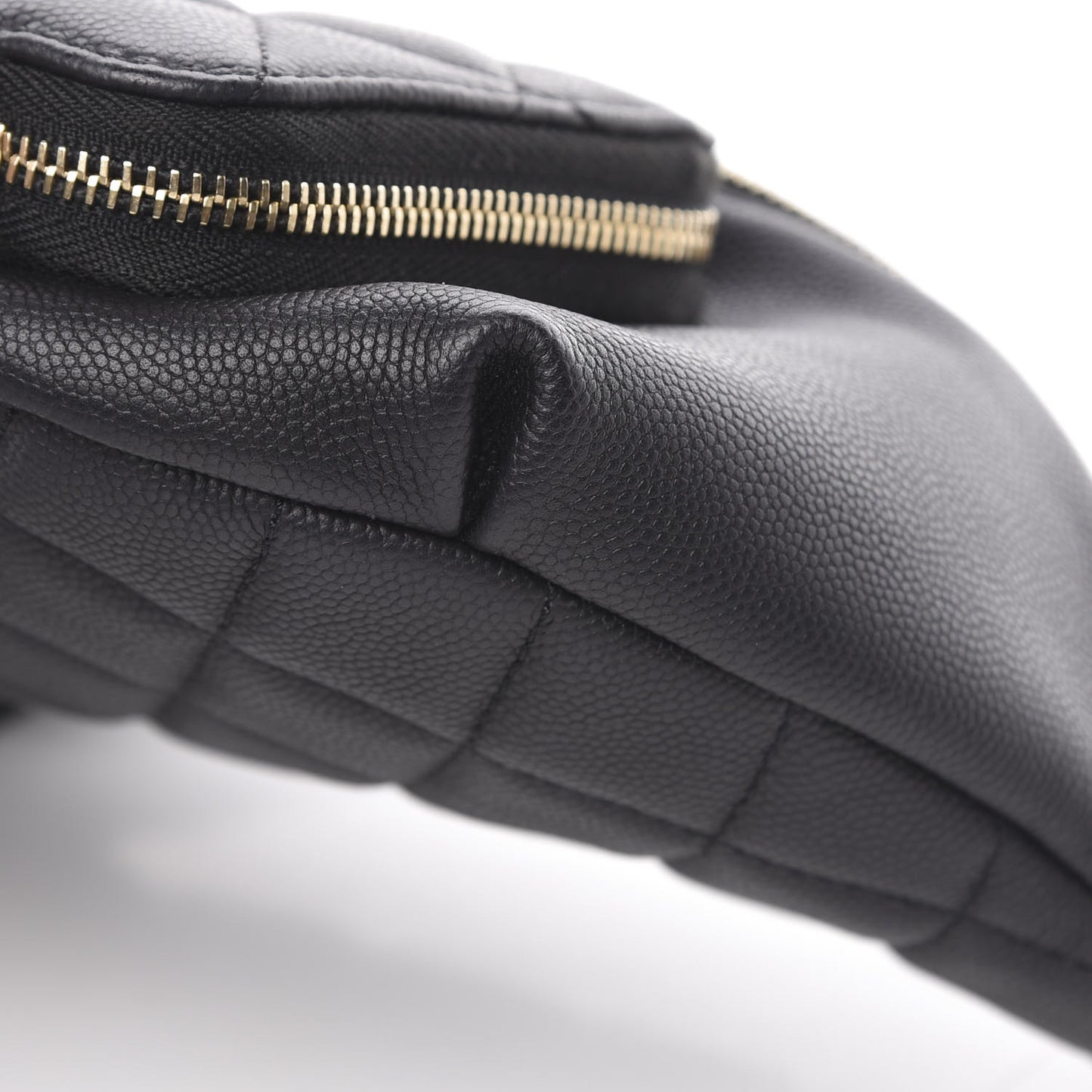 Caviar Quilted Business Affinity Waist Belt Bag Black