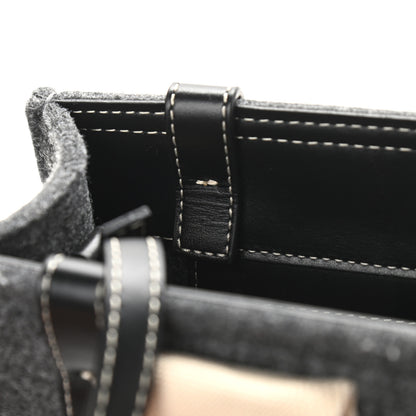 Chloe Felt Calfskin Small Woody Ribbon Tote With Strap Cashmere Grey 11 of 11