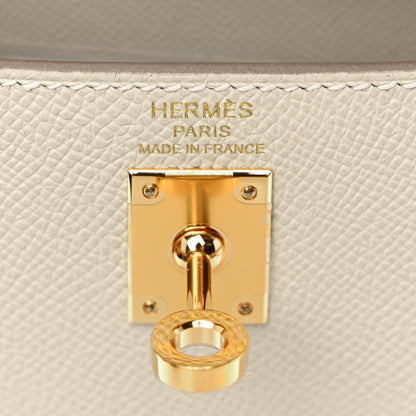 Hermes Epsom Kelly Sellier 25 Craie 7 of 12