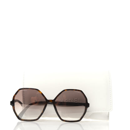 Chanel Acetate Wood Rubber Square Sunglasses 9076 Dark Tortoise 8 of 8