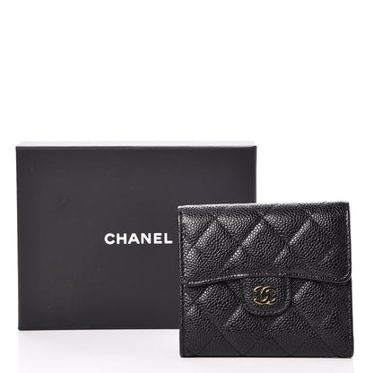 Chanel Caviar Quilted Compact Flap Wallet Black 9 of 10