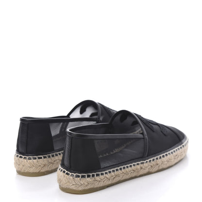 Chanel Mesh Grosgrain CC Espadrilles 38 Black 4 of 7