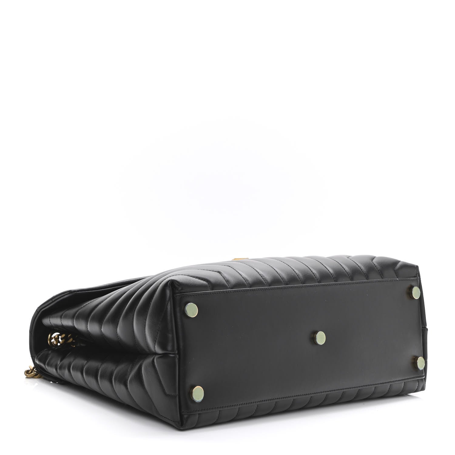 Saint Laurent Calfskin Y Quilted Monogram Large Loulou Chain Satchel Black 4 of 11