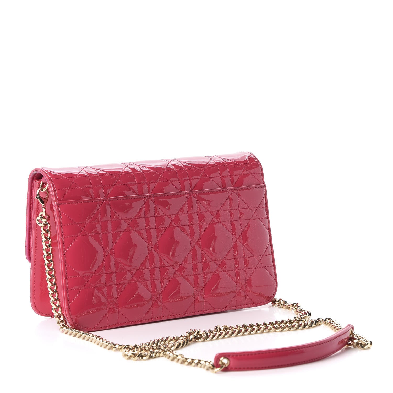 Christian Dior Patent Cannage Miss Dior Promenade Pouch Fuchsia 3 of 10