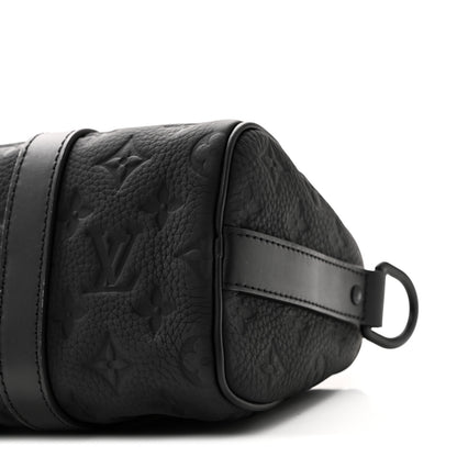 Louis Vuitton Monogram Taurillon Keepall Bandouliere 25 Black 9 of 10