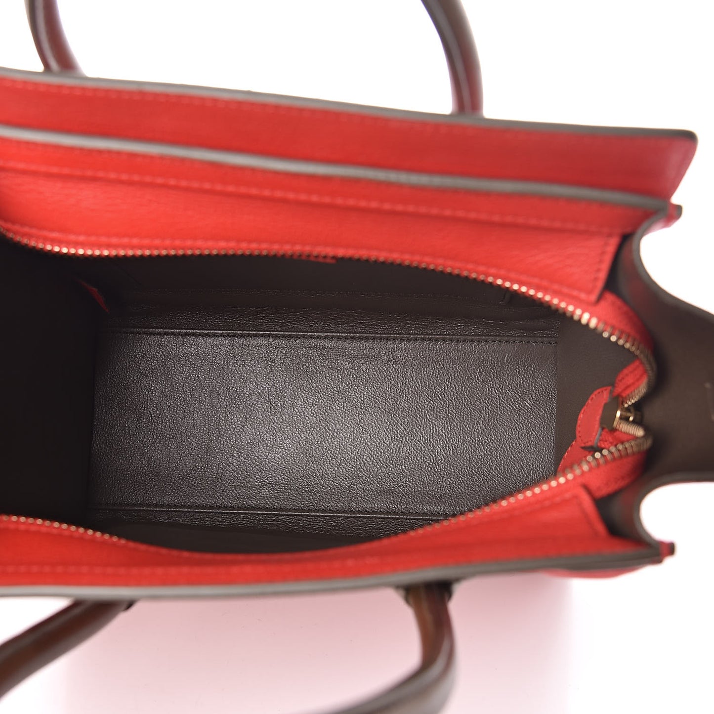 Goatskin Nano Tri-Color Luggage Red