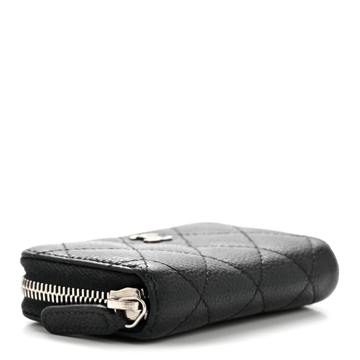 Chanel Caviar Quilted Zip Coin Purse Black 4 of 10