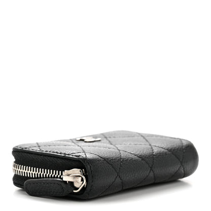 Chanel Caviar Quilted Zip Coin Purse Black 4 of 10