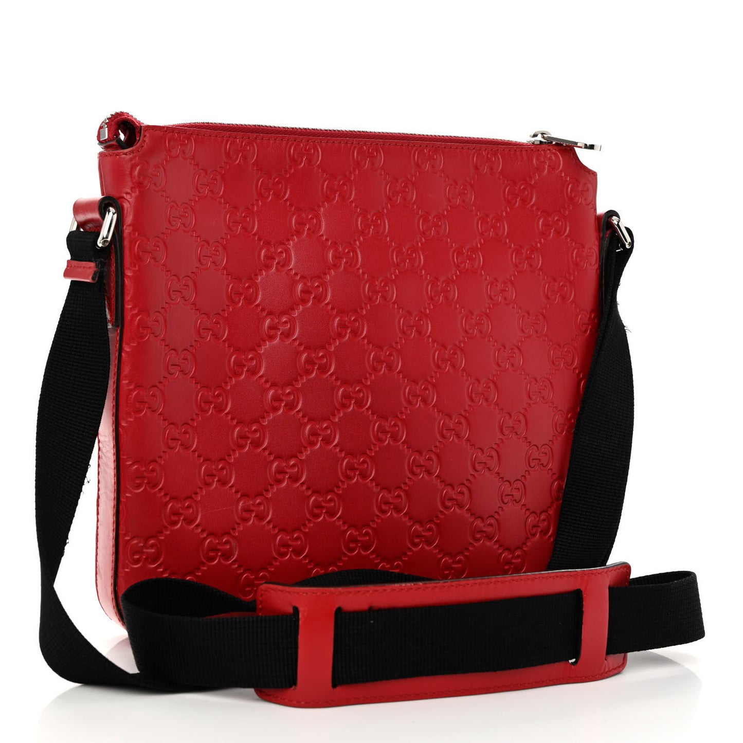 Guccissima Signature Small Messenger Bag Hibiscus Red