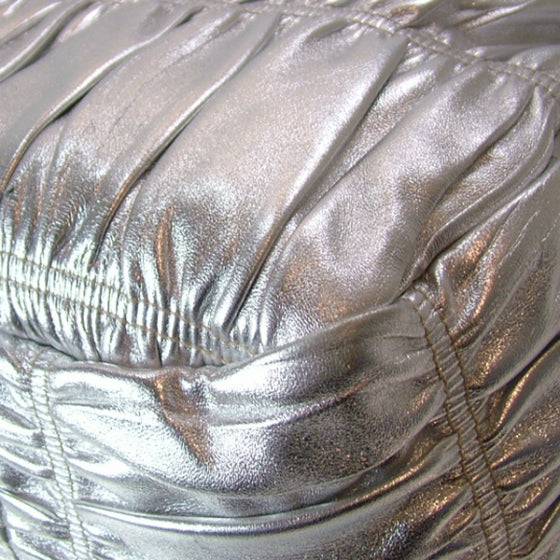 Nappa Dressy Gaufre Messenger Silver