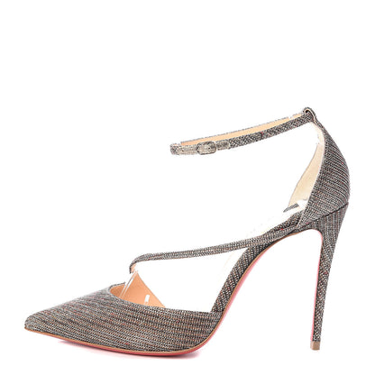 Christian Louboutin Glitter Chain Fliketta 100 Pumps 36.5 Roche 1 of 8