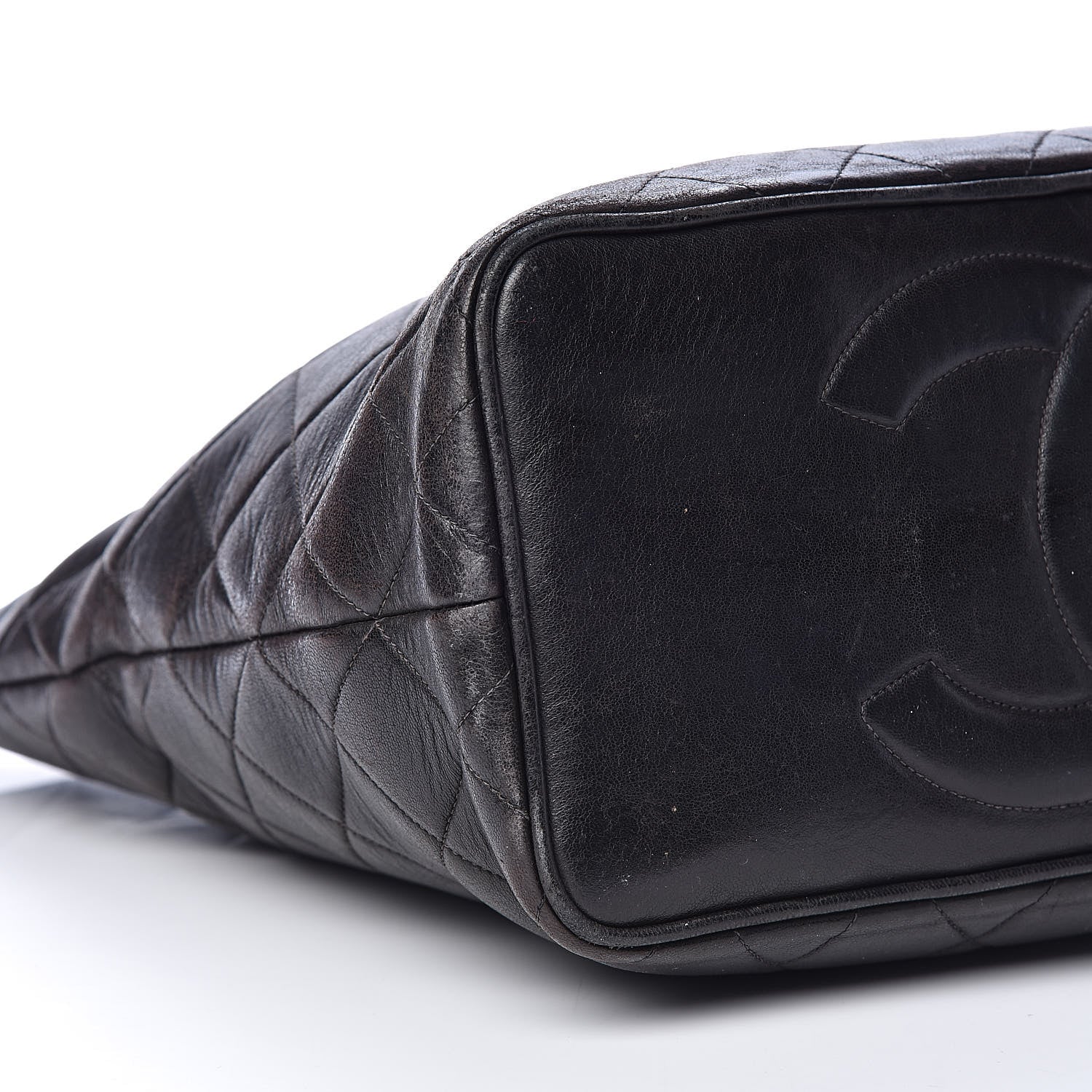 Chanel Lambskin Shopping Tote Black 5 of 12