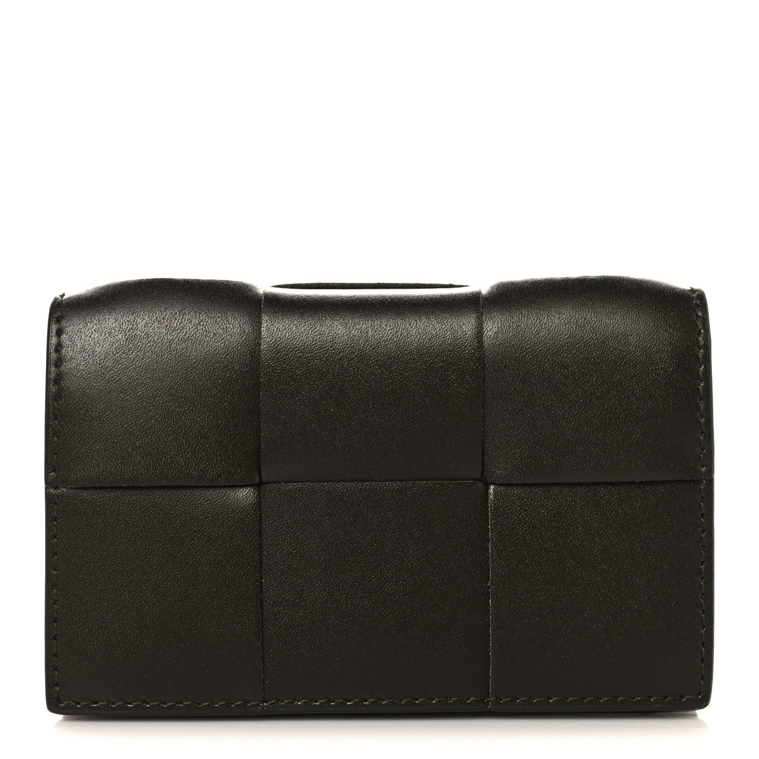 Bottega Veneta Nappa Maxi Intrecciato Card Holder Wallet Dark Taupe 1 of 6
