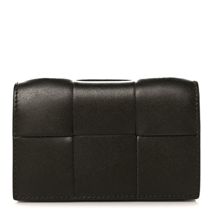 Bottega Veneta Nappa Maxi Intrecciato Card Holder Wallet Dark Taupe 1 of 6